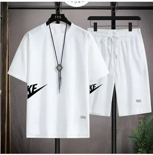 2025 Summer Men's Suit Casual Fashion Sportswear Men's Short-sleeved T-shirt + Sports Shorts Casual Men's Jogging Suit