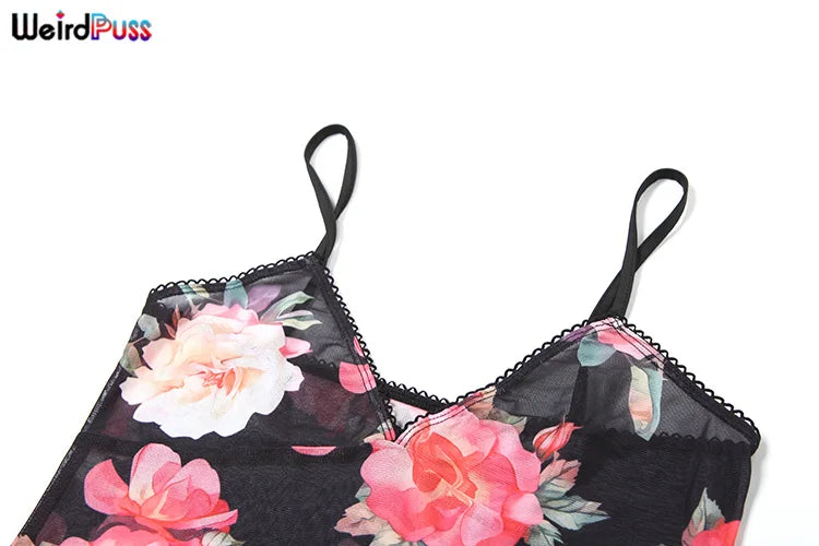 Weird Puss Summer Sheer Women 2Piece Set Side Split Slim Long Skirt+V Neck Camisole Ladies Sexy Vacation Party Matching Suits