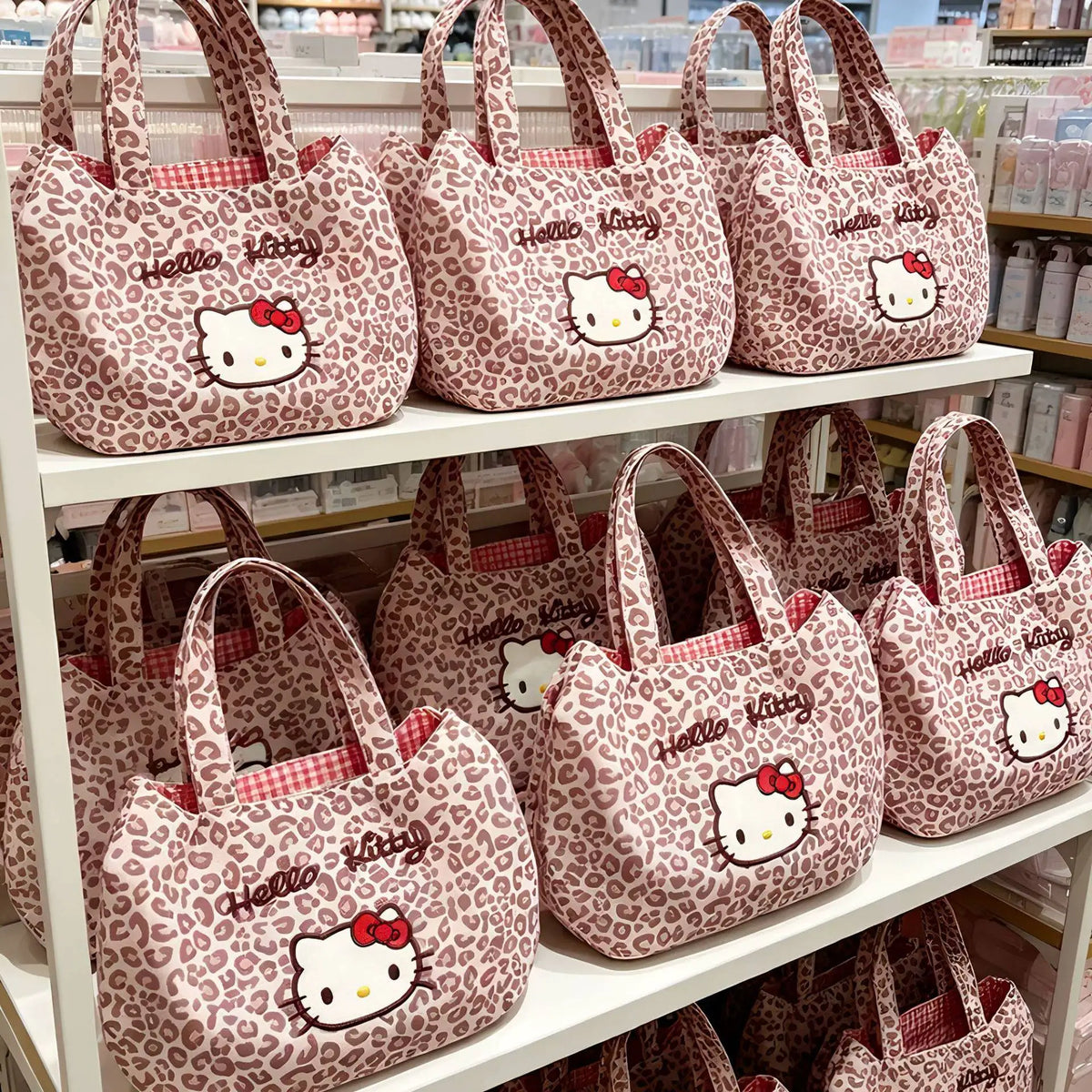 New Korean-inspired Leopard Print Embroidered Briefcase for Office Shopping Commuting and Versatile Wrist Bag