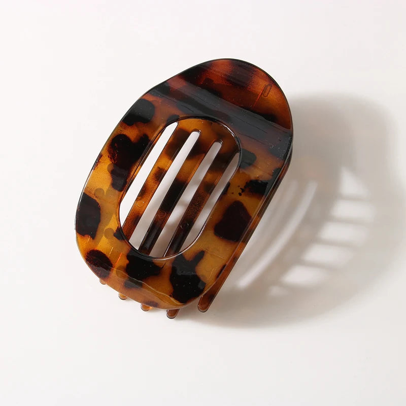 Newest Korean Acetic Acid Hair Clip Hair Accessories Women's Spoon Clip Spring Clip Leopard Hair Clip Top Clip Simple Headpiece