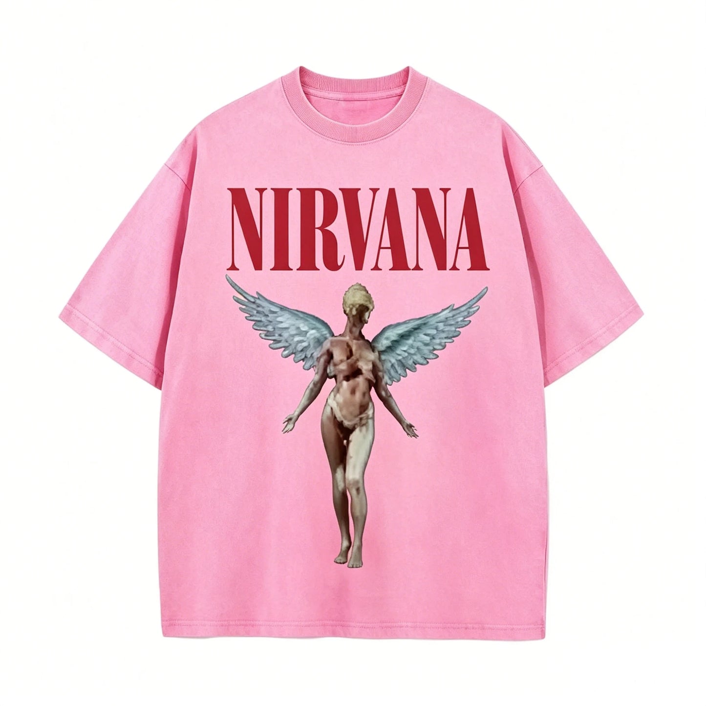 Nirvana Kurt Cobain Vintage Washed Retro Tie-Dye Loose Fit T-Shirt