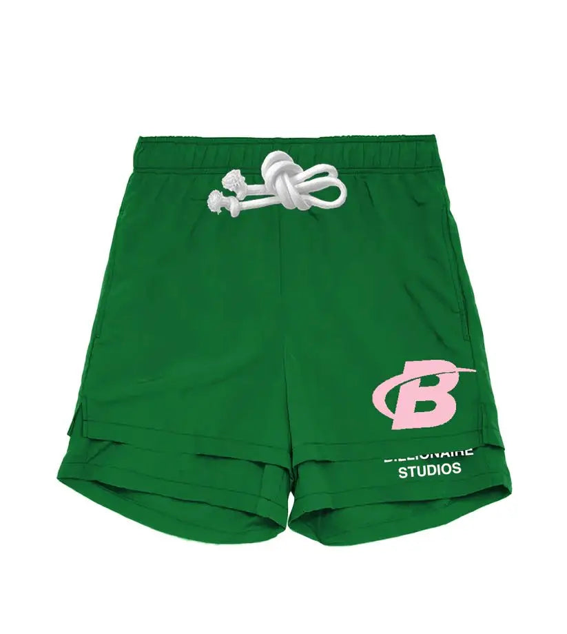 2024 Summer Letter B Print Trendy Tracksuit+sweatpants  Men Oversized Hoodies Sports Suit Loose Shorts Suit Clothes