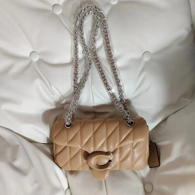2025 New Arrival Chain Crossbody Bag, Quilted Sheepskin Shoulder Bag, Fashion Tote and Underarm Bag for Women