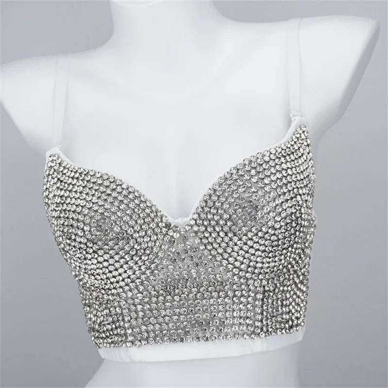 Bling Rhinestone Corset, Luxury Woman Clothes