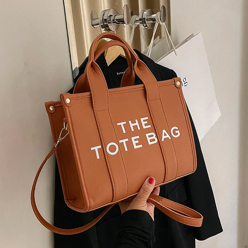 The Tote Bag For Women Crossbody Female Handbag New Solid Words Lette Leisure Large Bag,Luxury Fashion Bag,designer Bag for PU