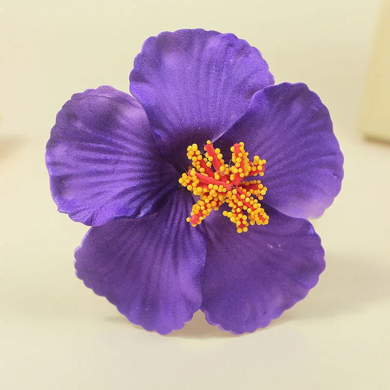New 10cm Simulated Flower Hair Clip Headband Colorful Flower Swimsuit Tourist Beach Photography Hair Accessory for Beach Travel