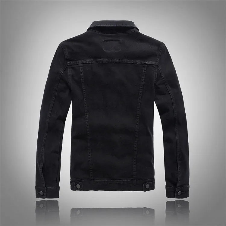 2025 Denim Jackets Men Solid Color Jacket Slim Fit Denim Coat Fashion Military Jacket Yellow Black Green White Top for Men