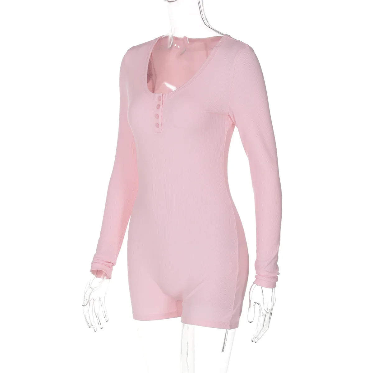 Skinny Ribbed Summer Yoga Jumpsuit Female Rompers Long Sleeve High Waist Solid Bodysuit Streetwear Women's Fashion Rompers 2024