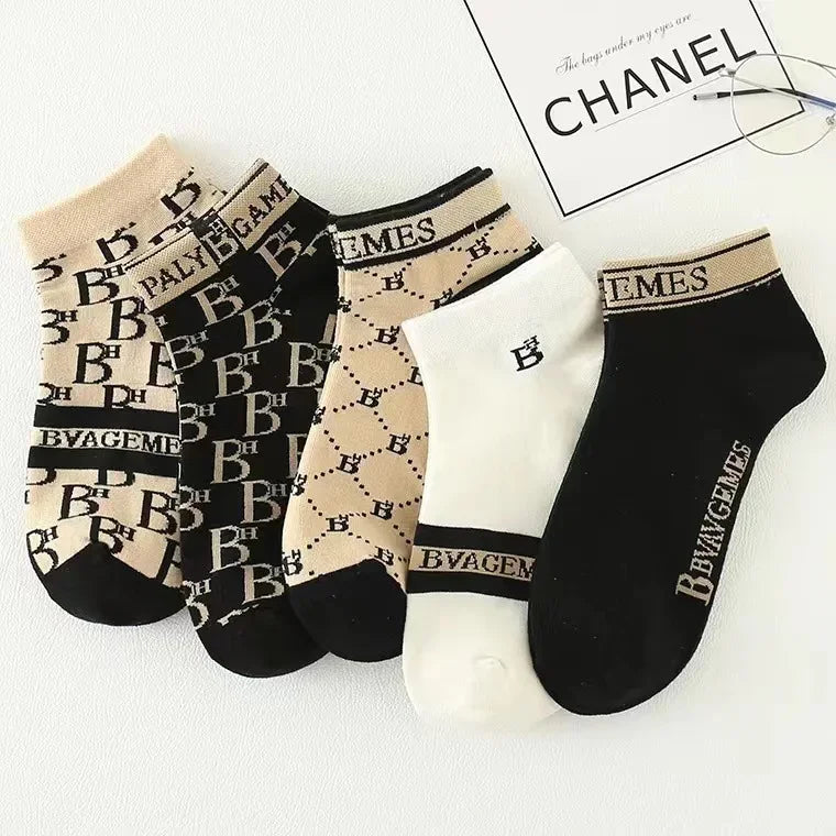 5PCS Men's Thin Low-Cut Socks Breathable Anti-Odor Moisture-Wicking Lightweight Comfortable Versatile for Daily Wear