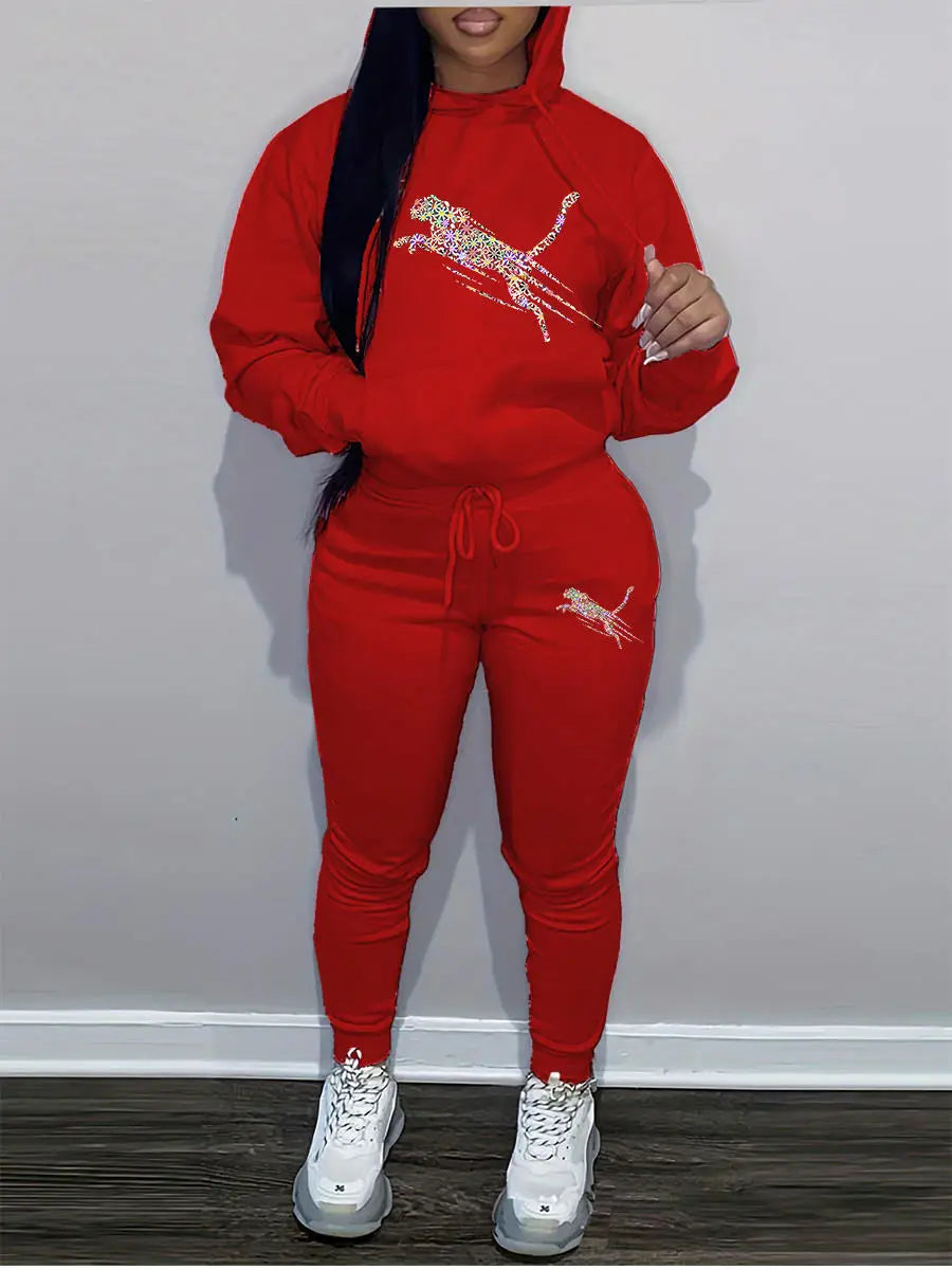 2025 New Ladies hoodies Track Suit Sportswear Sweatsuit Print Designer Sweatshirts sweatpants Hoodies Outfit Women pant Sets