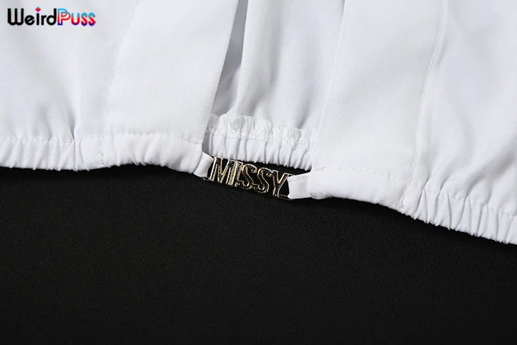 Weird Puss Cardigan Crop Tops Women Hipster Autumn New Trend Long Sleeve Polo Neck Solid Office Lady Wild Streetwear T-Shirt