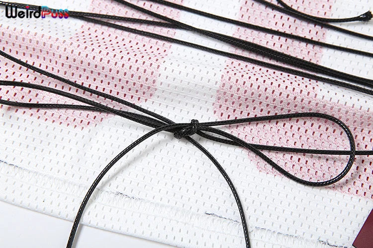 Weird Puss Mesh Halter Crop Tops Woman Summer Bandage Backless Patchwork Number Print Swing Collar Party Streetwear Skinny Vest