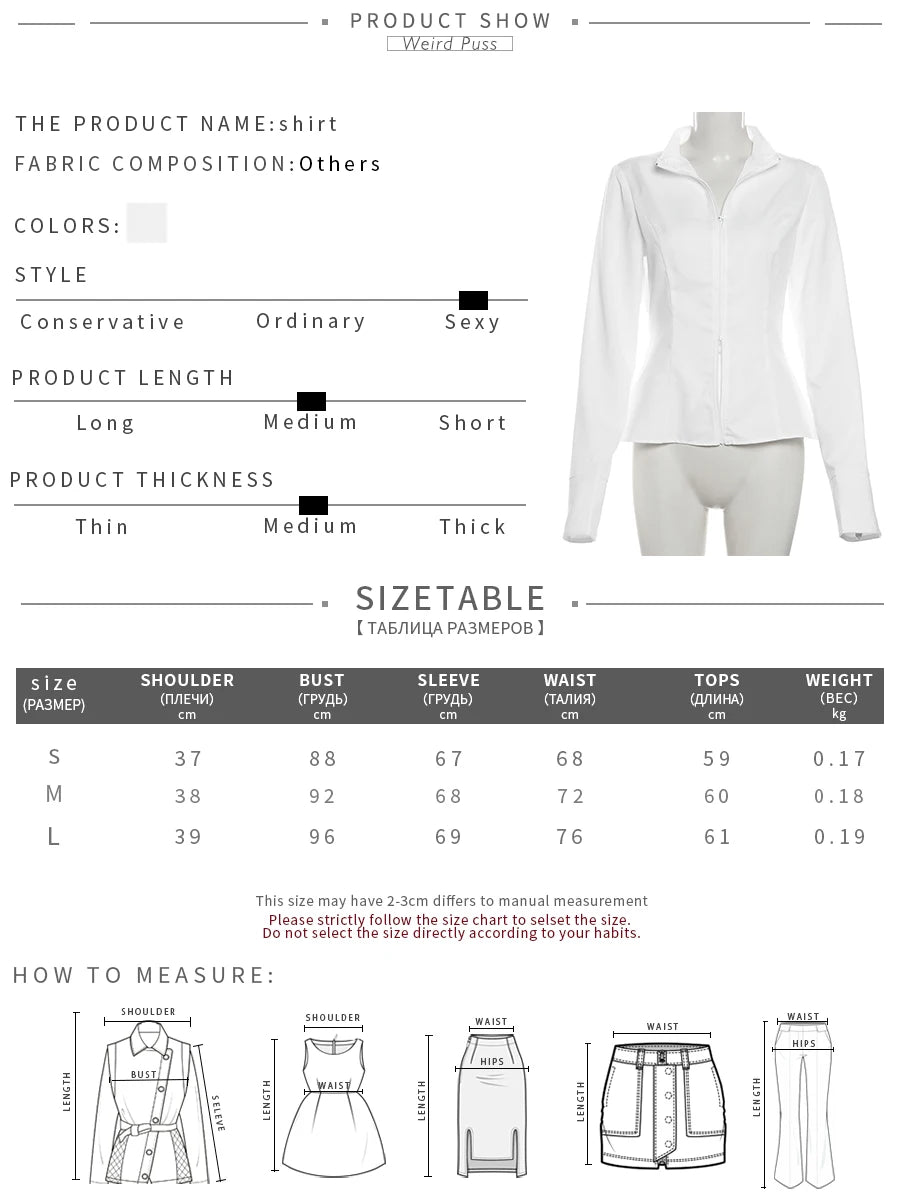 Weird Puss Casual Women 2Piece Set Autumn Trend Skinny Simple Daily Long Sleeve Crop Tops+Puffy Skirt Streetwear Matching Outfit
