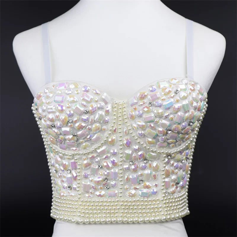 Bling Rhinestone Corset, Luxury Woman Clothes