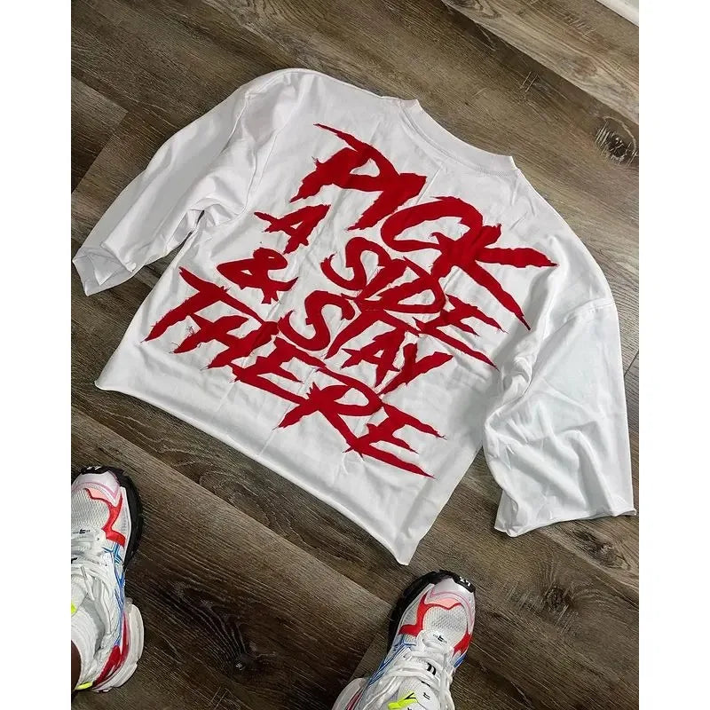 T Shirt Y2k Harajuku Hip Hop Graphic Print Oversized Tshirt Mens Womens Gothic Crew Neck Cotton Short Sleeve Tops Streetwear