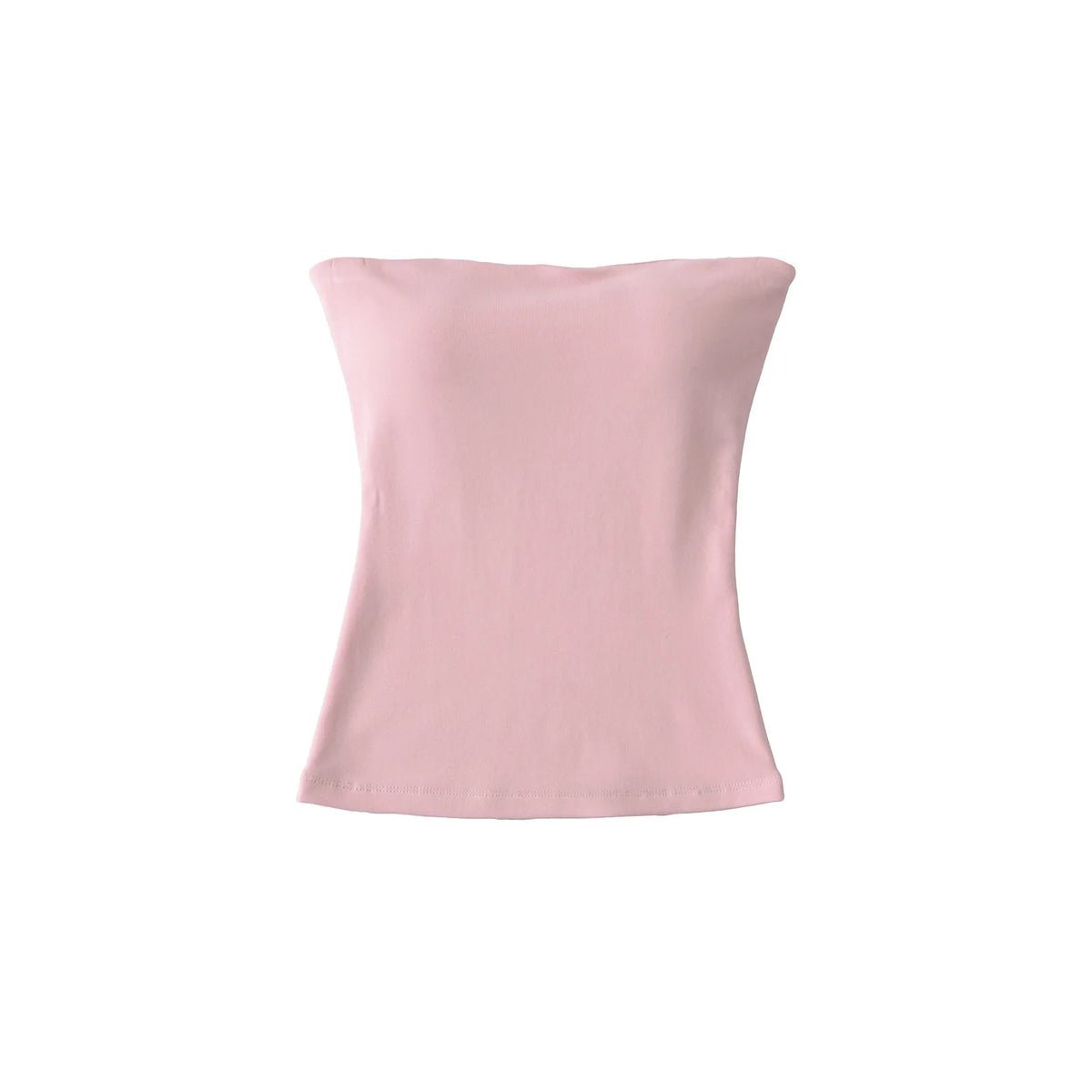 Women Solid Strapless Tube Top Sleeveless Bandeau Crop Top Stretch Basic Wrap Bustier Summer Casual Y2K Tank Tops