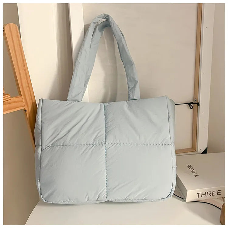 Sanrio Kawaii Hello Kitty Kuromi Tote Bags Cute My Melody Pochacco Cartoon Down Cotton Large Capacity Shoulder Bag Gifts Girls