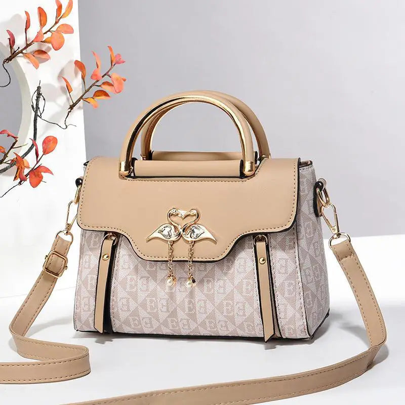 High Quality Bags Fashion Print Leather Shoulder Bag Luxury Design Shoulder Bag Elegant Small Square Bag