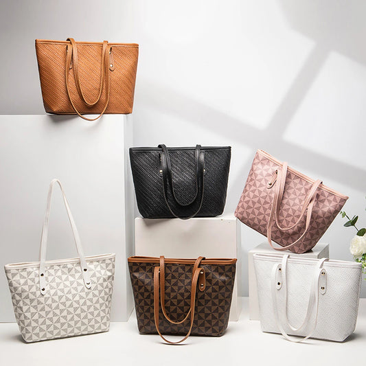 Trendy and versatile printed tote bags, fashionable and generous women's handbags, tote bags, large capacity women's bags.QKC