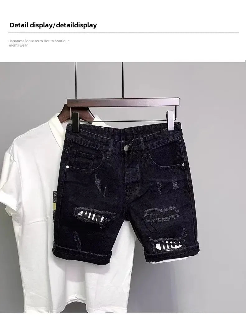 Trendy Versatile Straight-Leg Jeans For Men Summer American Style Vintage Trousers With Five-Pocket Design And Breaker Details