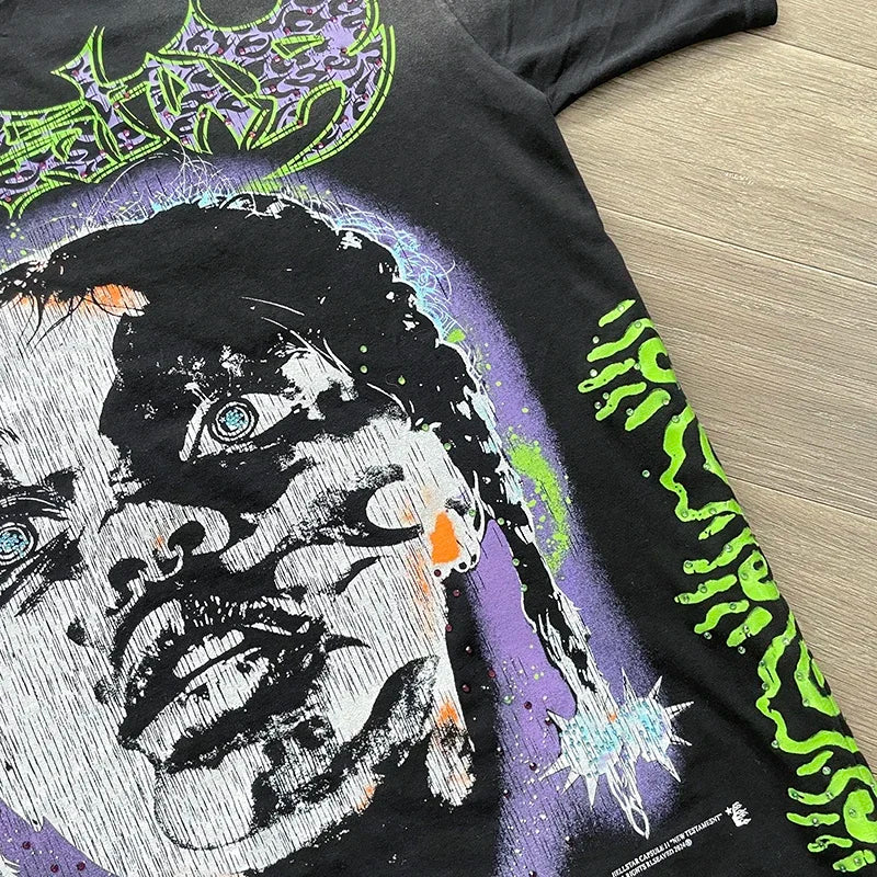 HS  Personalized letter portrait printed short sleeve T-shirt