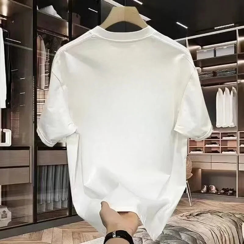 2025 summer new trendy cool family T-shirt, fila, pure cotton short sleeves