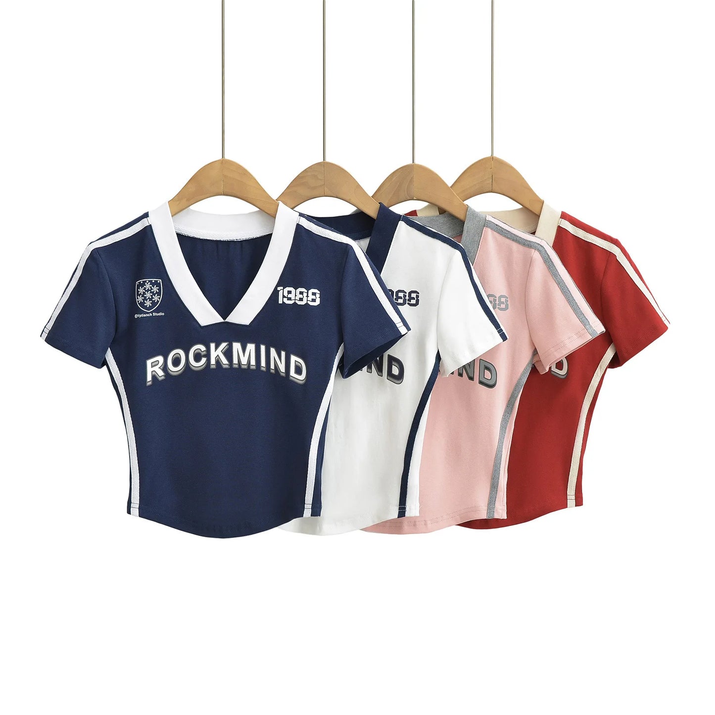 HLJ&GG Y2K American Vintage Letter Print Two Piece Sets Women V Neck Short Sleeve Slim Crop Top And Tassels Skinny Pants Outfits