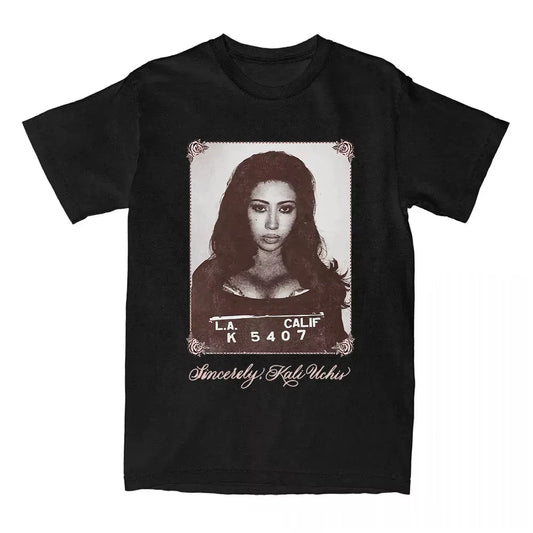 KALI UCHIS Sincerely Photo T-Shirt Cotton Short Sleeve Female TShirt Graphic Printing Clothing Unisex Streetwear Women Tshirts