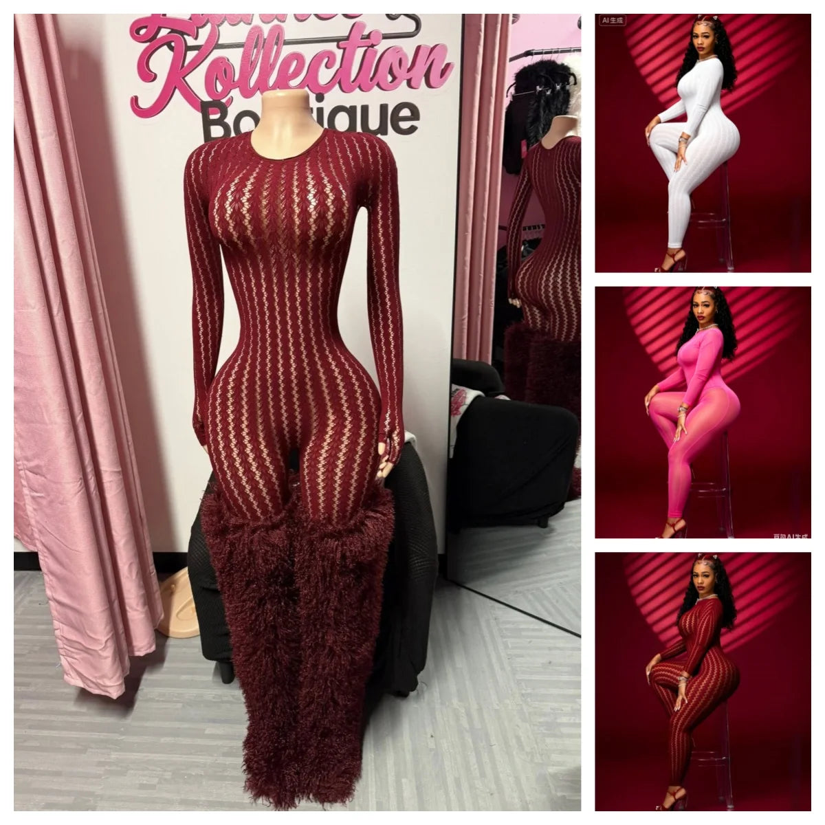 Y2K Sexy See Through Jumpsuit Woman Night Rave Club Party Striped Mesh Romper One Pieces Skinny Stretchy Bodycon Catsuit Clothes