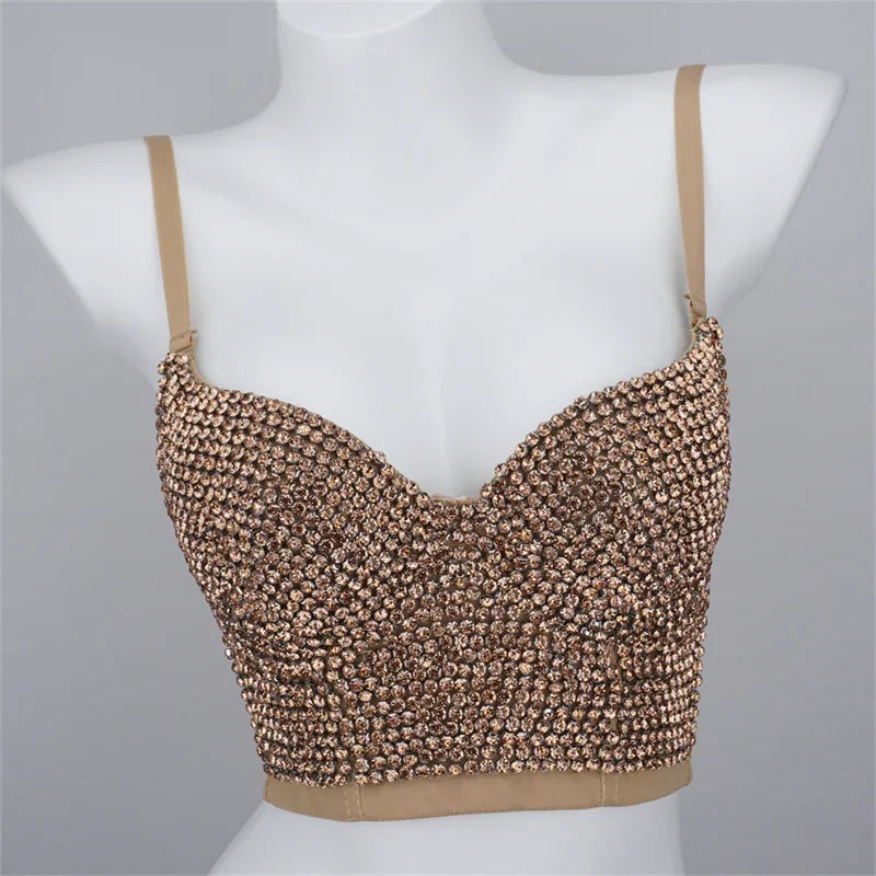Bling Rhinestone Corset, Luxury Woman Clothes