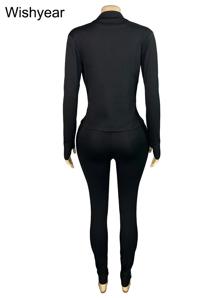 Sports Women's Stripe Pink 3-Piece Pants Set Long Sleeve Crop Top Tank Leggings Skinny Autumn Active Fitness Streetwear Outfits