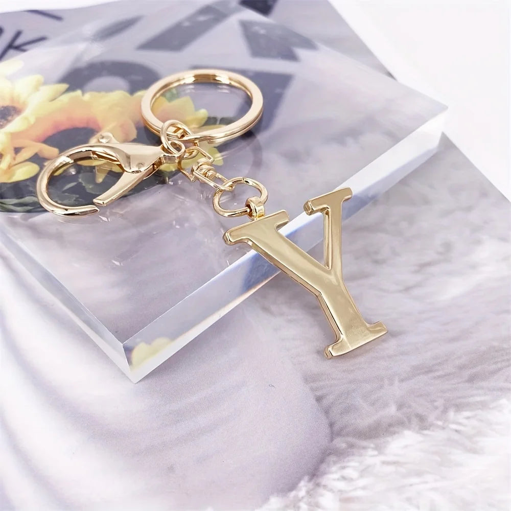 1pc English Letter Keychain Pendant Phone Pendant Key Ring Accessories Lovely Bag Charm for Girls Gift Car Pendant
