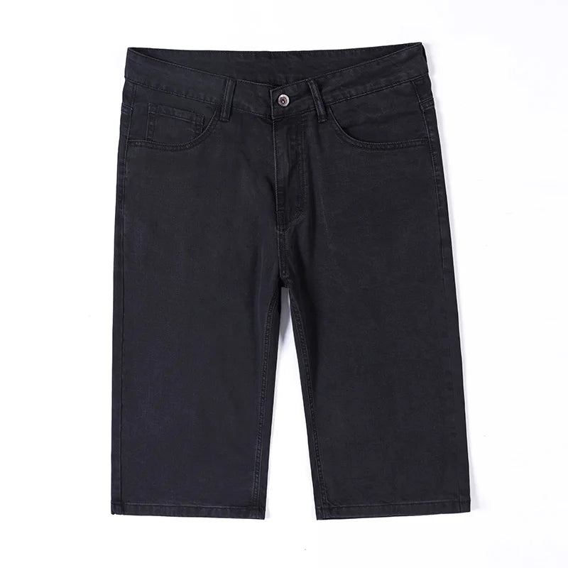 denim shorts, seven-point pants, new style, loose mid-length pants, casual, summer thin men's Troupers, men's jeans