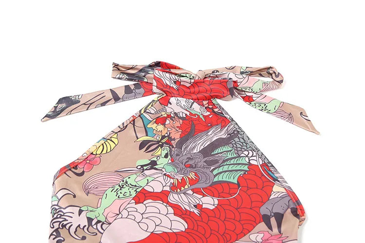 Weird Puss Backless Romper Women Halter Bandage Leopard Print Fit Tight Stretch Summer Sexy Hipster Activity Workout Playsuits