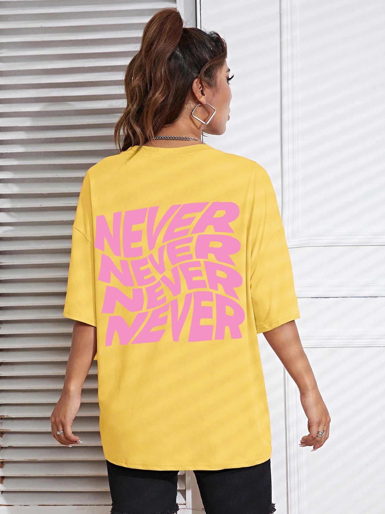 I Said Never Cotton Print Woman Tshirt Oversized All-Matchtee Shirt Aesthetic Soft Clothes Round Neck Sport Comfortableclothes