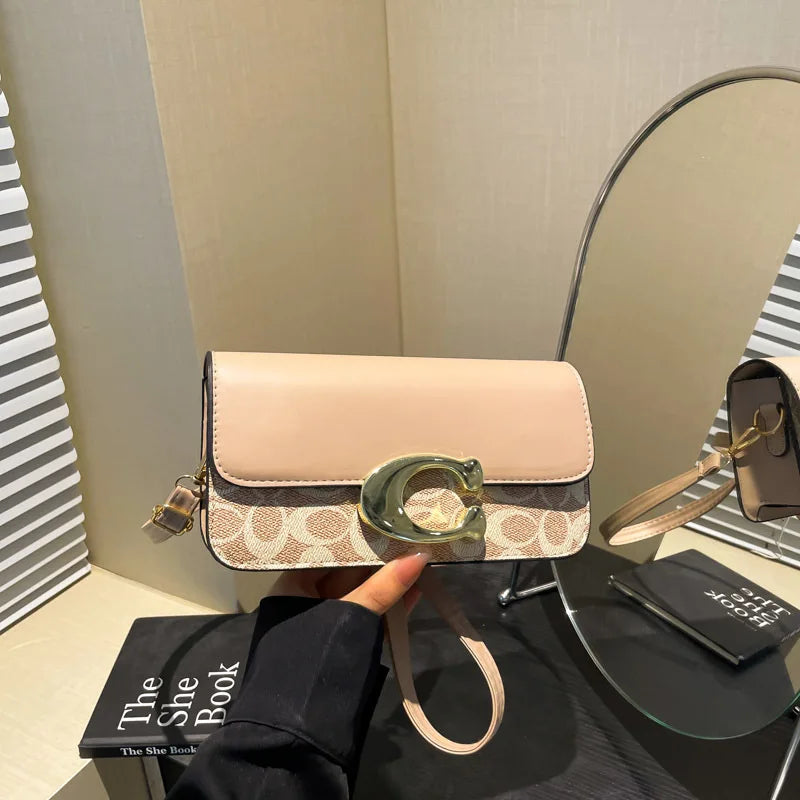 2026 new fashionable vintage floral bag clamshell messenger bag crossbody bag versatile handbag