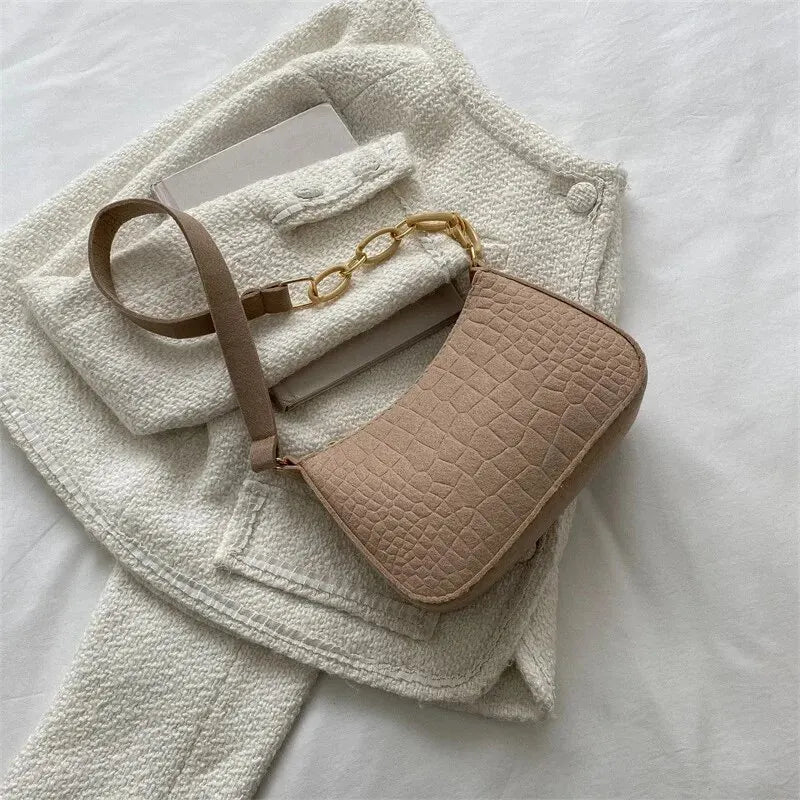 Retro Felt Small Square Bag For Women Autumn Shoulder Handheld Fashion
