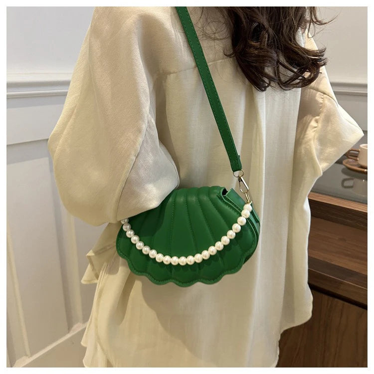 Korean-style Chic Single-shoulder Bag, Niche Trend Shell Bag, Fashionable and Simple Crossbody Bag 2025 Summer New Bag for Women