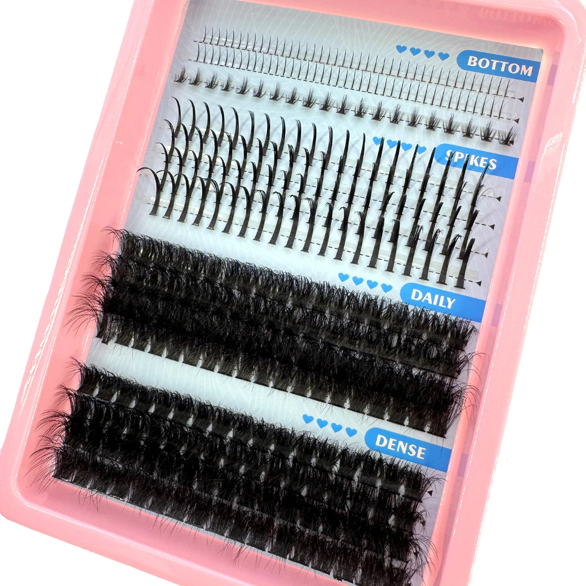 15Rows False Eyelashes Clusters Spikes&Bottom Lashes DIY Manga Cluster Eyelash Extensions Waterproof Individual Lashes Clusters