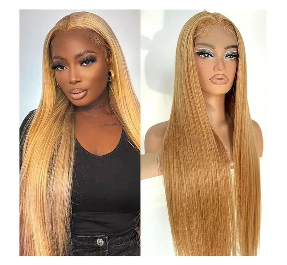 Varlea 34 Inch Honey Blonde Wig Human Hair Straight Hd Lace Frontal Wig 13x6 13x4 Lace Frontal Blonde Wig For Women Brazilian