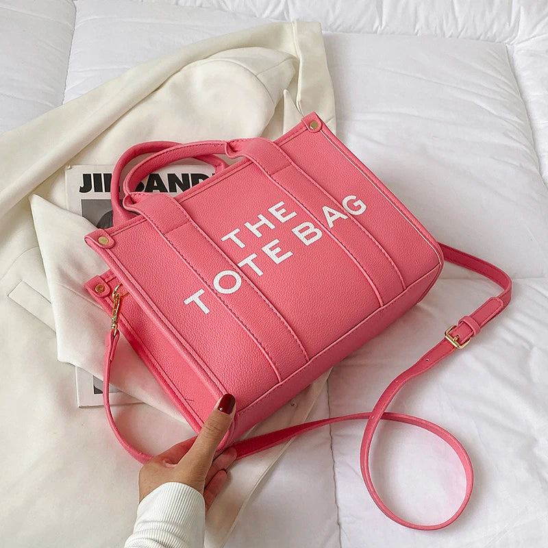 The Tote Bag For Women Crossbody Female Handbag New Solid Words Lette Leisure Large Bag,Luxury Fashion Bag,designer Bag for PU