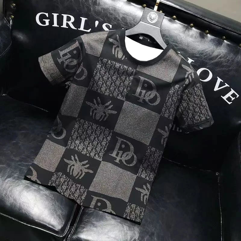 2025 Men's Luxury Brand Quick-drying T-shirt Comfortable and Casual Breathable Luxury European and American Hot-selling Tops