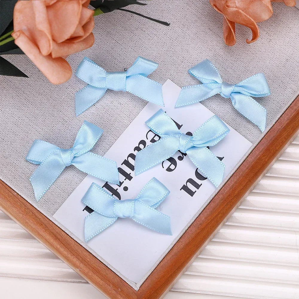 5-24Pcs Y2k Girls Bows Mini Hair Clips Metal Hairpin Headwear Barrette Handmade Ribbon Bow Bangs Clip Fashion Hair Accessories
