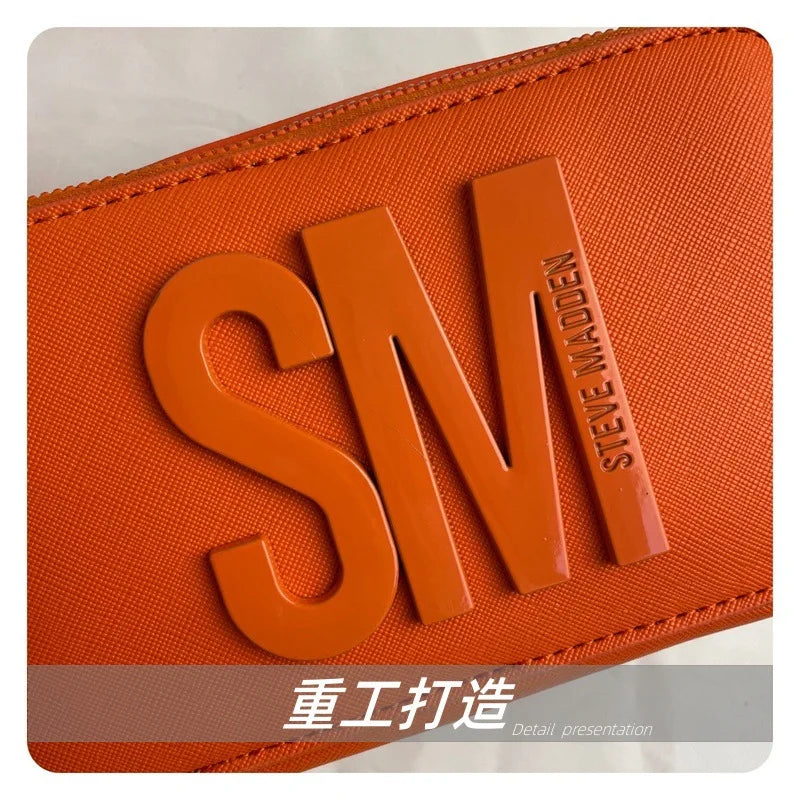 2024 Spring/Summer New Fashion Camera Bag with Wide Shoulder Strap, Lettering, Small Square Bag, Crossbody Bag