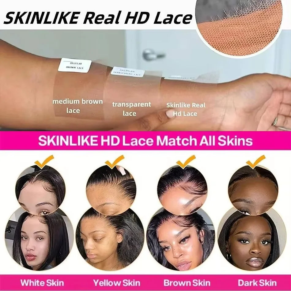 Highlight Bone Straight Human Hair Lace Front Wigs Blonde Ombre Colored Brazilian 13X6 Lace Frontal Wigs For Women Pre Plucked
