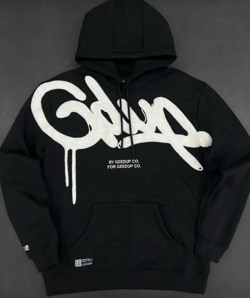 Y2K street style Fashion Letter Printing Cotton Hoodies Harajuku Hip Hop Punk Men Oversized Hoodies Sweatshirts Casual Jacket