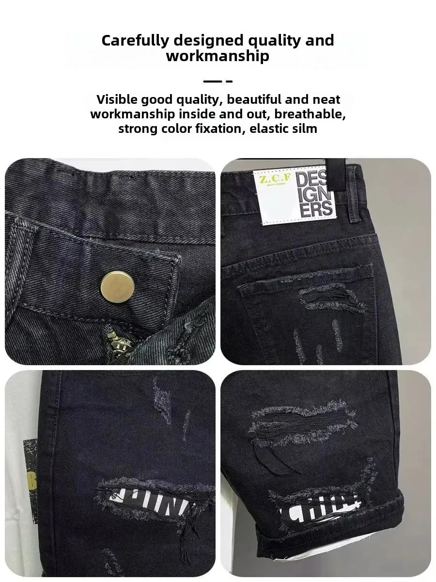 Trendy Versatile Straight-Leg Jeans For Men Summer American Style Vintage Trousers With Five-Pocket Design And Breaker Details