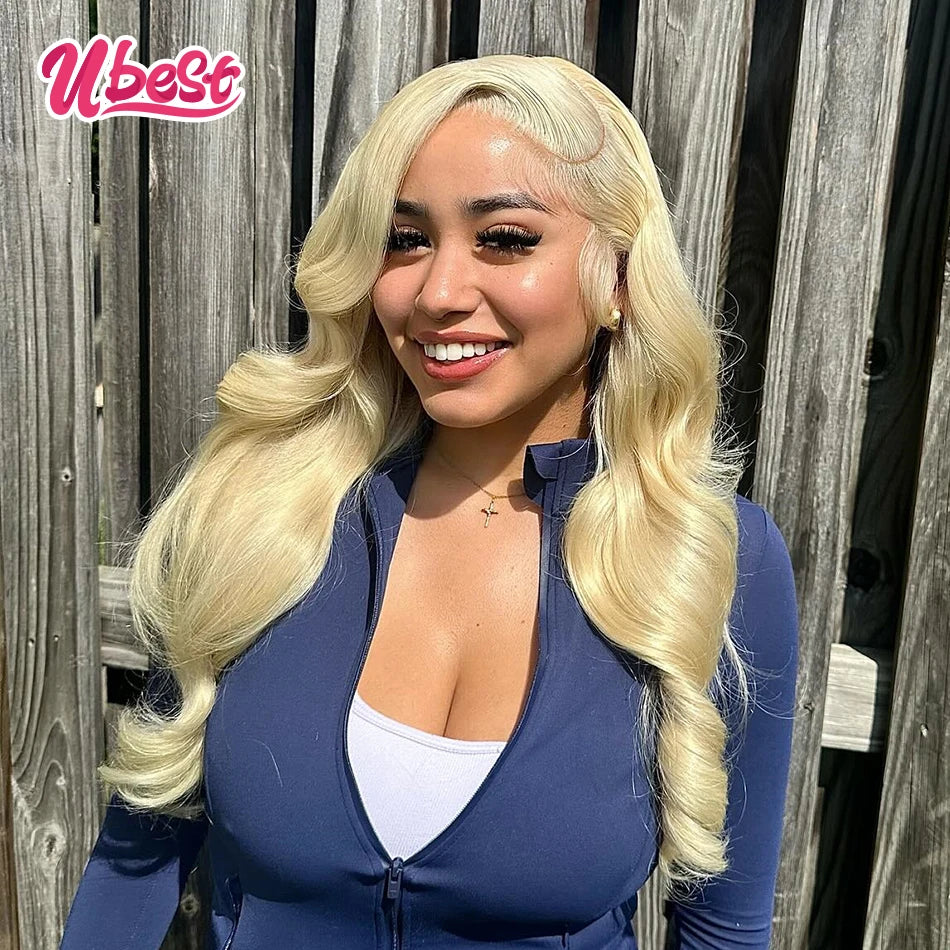 Ubest Ombre Pink Colored Body Wave 13x6 Lace Front Wigs Brazilian 100％ Human Hair Transparent Glueless Wig Pre Plucked For Women