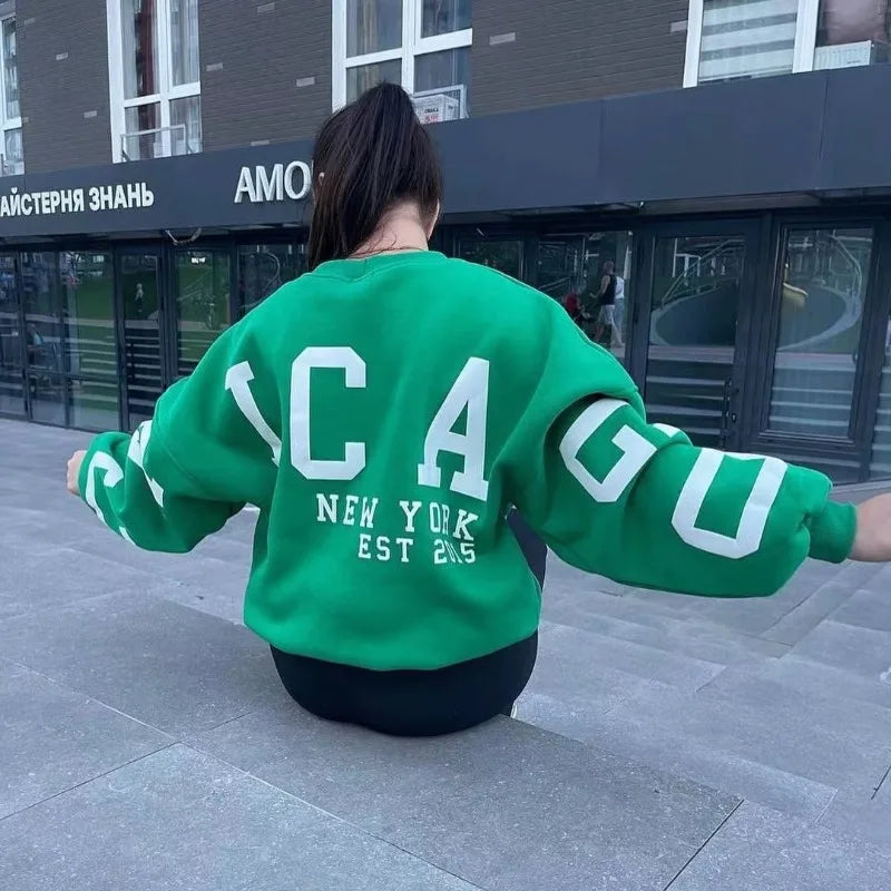 Casual Loose Harajuku Y2K Retro Letter Hoodie Women 2025 American New Street Hip-hop Fashion Punk Oversized Sweatshirt Men