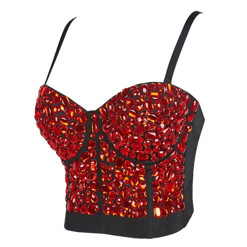 Bling Rhinestone Corset, Luxury Woman Clothes